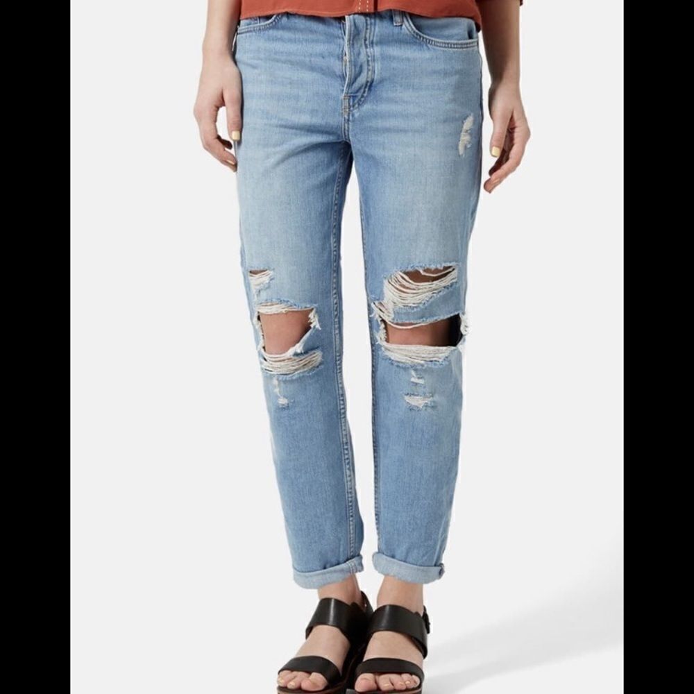 Topshop Hayden Distressed Boyfriend Jean